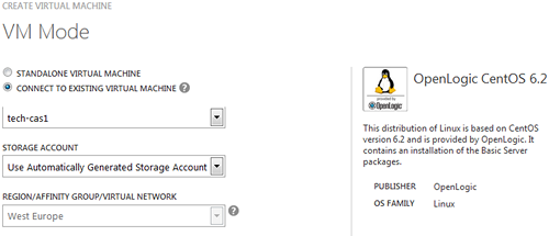 Connect existing VM